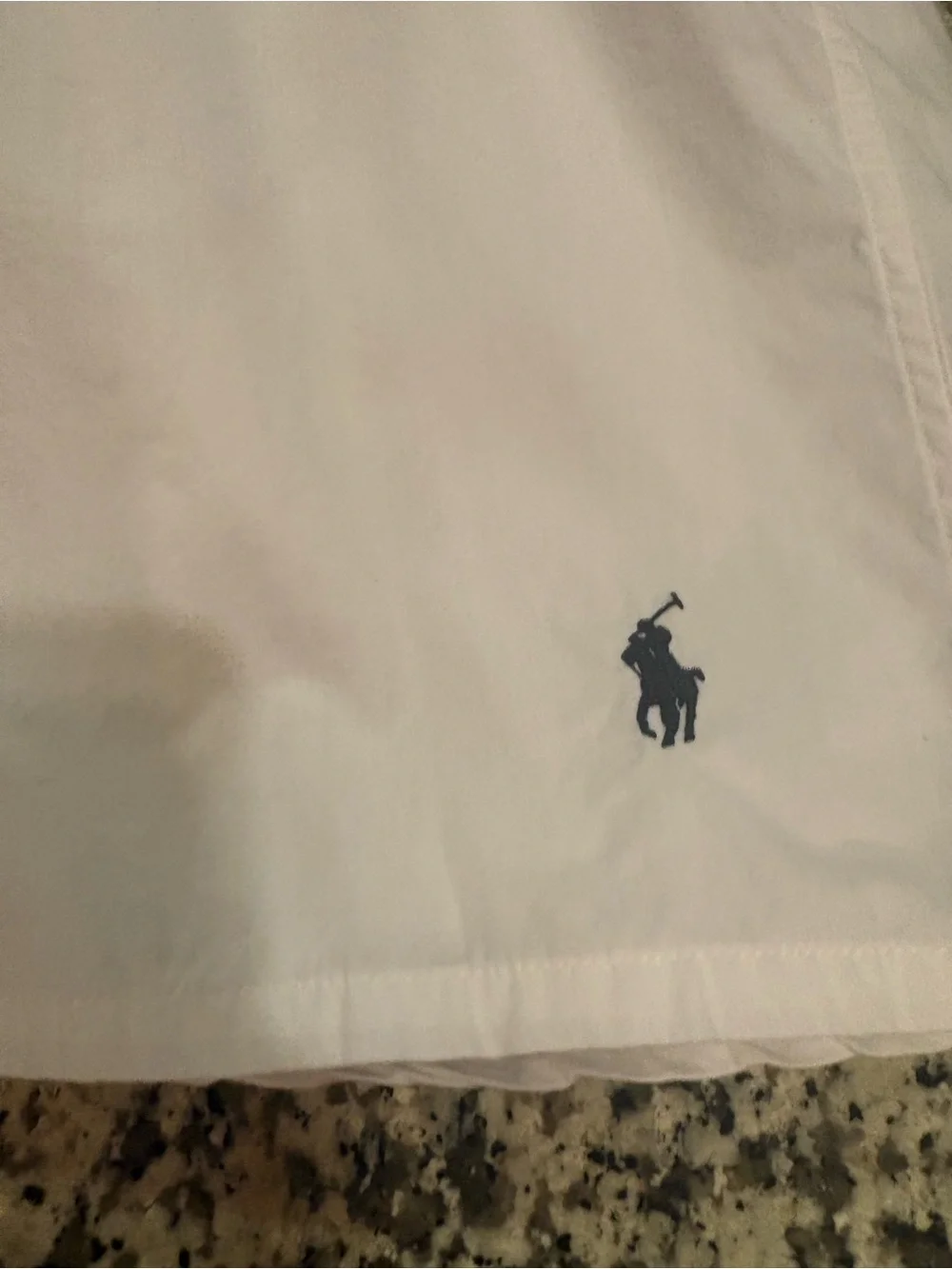 Ralph Lauren White Men's Boxer-Style Shorts with Navy Polo Logo